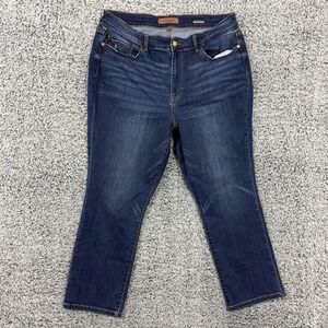 Judy Blue Jeans Womens 20W Blue Skinny Fit Capri Stretch Denim Plus Five Pocket